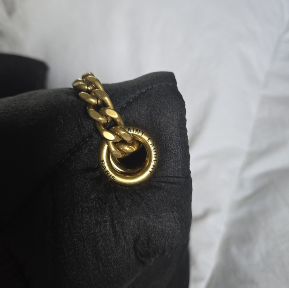 Saint Laurent Black Quilted Nylon Small Loulou Puffer Chain Bag NWT - Picture 6 of 14